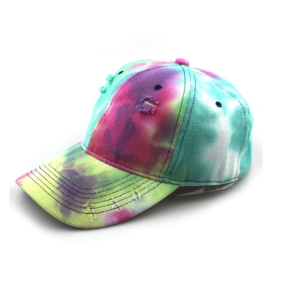 🔥🔥TRUCKER CAP🔥🔥TIE DYE PONYTAIL BASEBALL HAT NEW - Picture 2 of 5